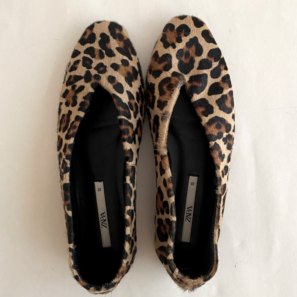 Zara Leopard Print Flats